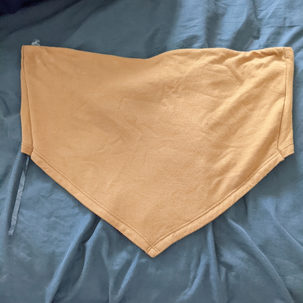 NWT Tan PacCares/PacSun Triangle Wrap Tubed Cropped Top (M)